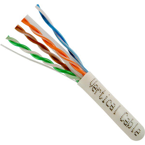 Vertical Cable 064-486/A/WH 23/8C CAT6A (Augmented) 10Gb UTP Solid BC Cable 1000ft Pull Box White