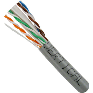 Vertical Cable 065-303/A/P/GY 23 AWG CAT6A Unshielded UTP Solid BC Cable Plenum Rated(CMP) 1000ft Spool Gray