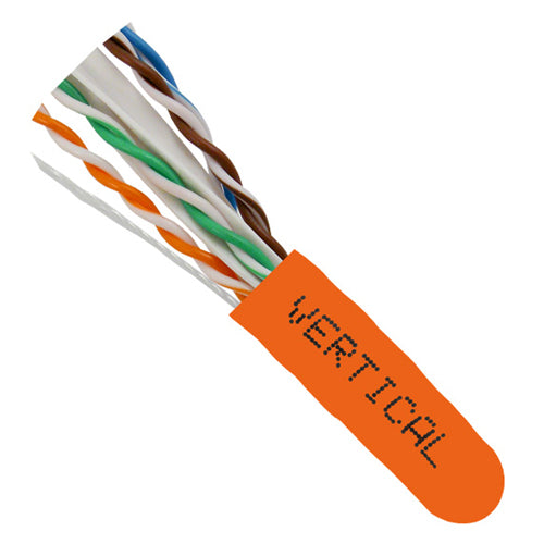 Vertical Cable 064-689/A/OR 23/8C CAT6A (Augmented) 10Gb UTP Solid BC Cable 1000ft Pull Box Orange