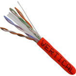 Vertical Cable 064-692/A/RD 23/8C CAT6A (Augmented) 10Gb UTP Solid BC Cable 1000ft Pull Box Red