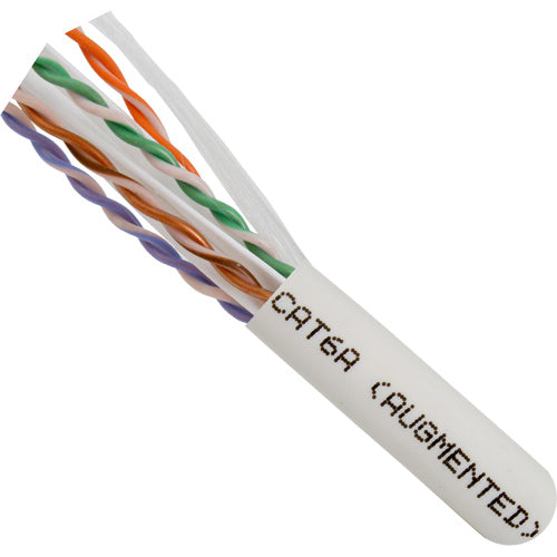 Vertical Cable 065-308/A/P/WH 23 AWG CAT6A Unshielded UTP Solid BC Cable Plenum Rated(CMP) 1000ft Spool White
