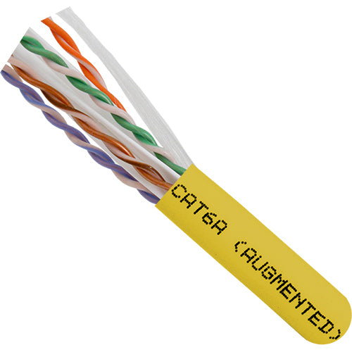 Vertical Cable 065-309/A/P/YL 23 AWG CAT6A Unshielded UTP Solid BC Cable Plenum Rated(CMP) 1000ft Spool Yellow