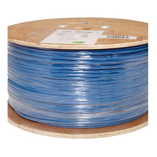 Vertical Cable 065-487/A/P/BL 23 AWG CAT6A 10G UTP Solid BC Plenum Bulk Ethernet Cable 1000ft Blue