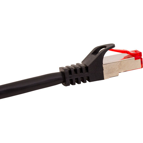 Vertical Cable 076-1028/3BK 26 AWG 3FT CAT6A Shielded Stranded BC Mold-Injected Patch Cord Black (Pack of 10)