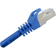 Vertical Cable 076-1002/05BL 26 AWG CAT6A Shielded Stranded BC Mold-Injected Patch Cord Blue
