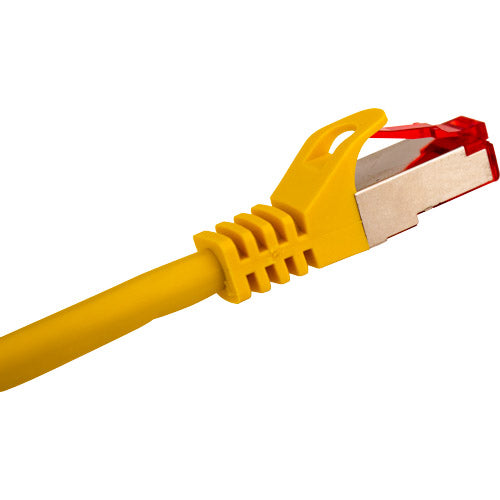 Vertical Cable 076-1018/1YL 26 AWG CAT6A Shielded Stranded BC Mold-Injected Patch Cord Yellow (Pack of 10)