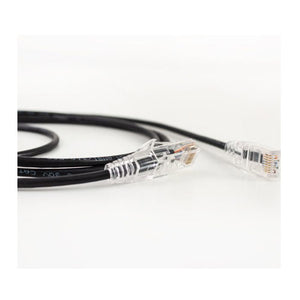 Vertical Cable 077-2028/2BK 28AWG CAT6A 2ft Stranded BC Mold-Injection-Snagless Patch Cord Slim Type Black