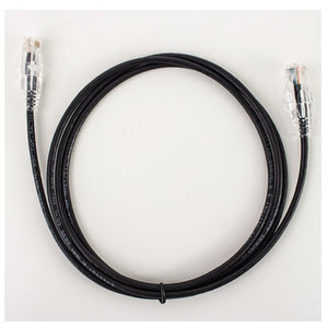 Vertical Cable 077-2073/10BK 28AWG CAT6A 10ft Stranded BC Mold-Injection-Snagless Patch Cord Slim Type Black