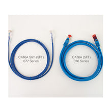 Vertical Cable 077-2083/14BL 28AWG CAT6A 14ft Stranded BC Mold-Injection-Snagless Patch Cord Slim Type Blue