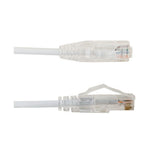 Vertical Cable 077-2089/14WH 28AWG CAT6A 14ft Stranded BC Mold-Injection-Snagless Patch Cord Slim Type White