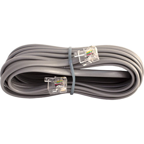 Vertical Cable 091-704/4C/14S 28AWG Phone Cord 6P/4C Silver Satin Straight 14ft