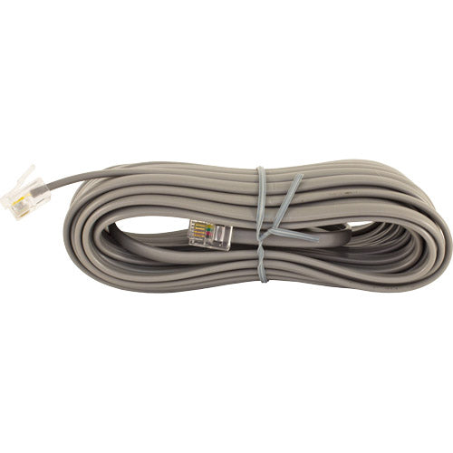 Vertical Cable 091-707/4C/25S 28AWG Phone Cord 6P/4C Silver Satin Straight 25ft