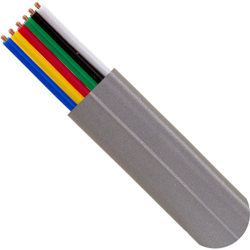 Vertical Cable 091-722/6C/1K 28AWG Phone Cord 6 Conductor Silver Satin 1000ft Spool