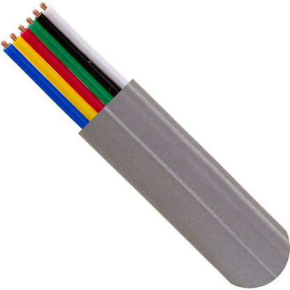 Vertical Cable 091-722/6C/1K 28AWG Phone Cord 6 Conductor Silver Satin 1000ft Spool