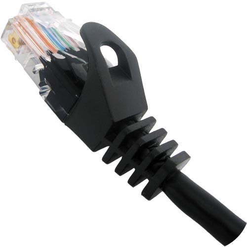 Vertical Cable 092-642/20BK CAT5E 20ft Patch Cord Boot and Protector 24AWG Black (Pack of 60)