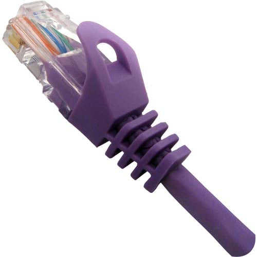 Vertical Cable 092-647/20PR CAT5E 20ft Patch Cord Boot and Protector 24AWG Purple (Pack of 60)
