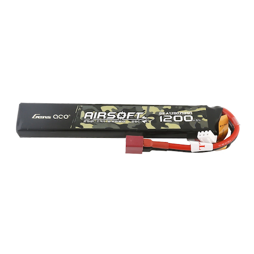 Gens Ace 1200mAh 2S1P 7.4V 25C Battery With Deans Plug