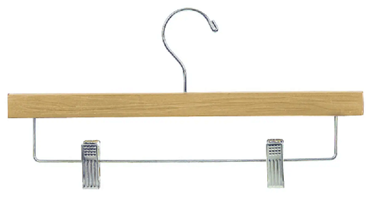 14" Long Wooden Skirt Hanger Econoco 901S (Pack of 100)