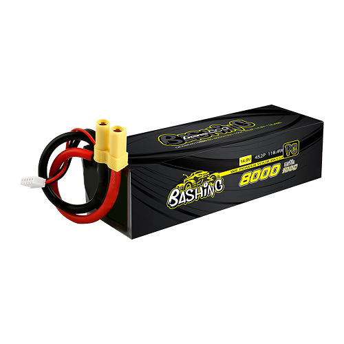 Gens Ace Bashing Pro 8000mAh 4S2P 14.8V 100C Lipo Battery Pack With EC5 Plug For Arrma