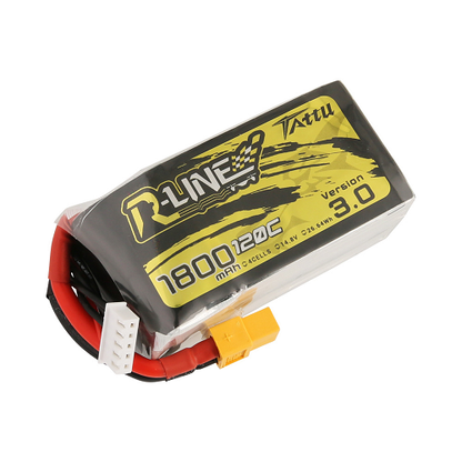 Tattu R-Line Version 3.0 1800mAh 4S1P 14.8V 120C Lipo Battery Pack With XT60 Plug