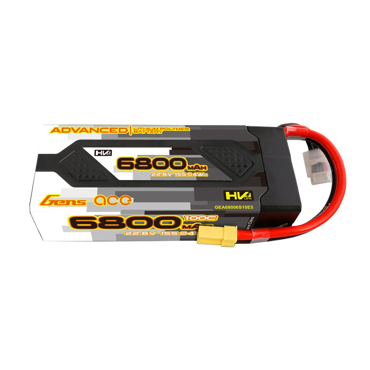Gens Ace Advanced 6800mAh 6S1P 22.8 V 100C HardCase Lipo Battery Pack 61# With EC5 Plug