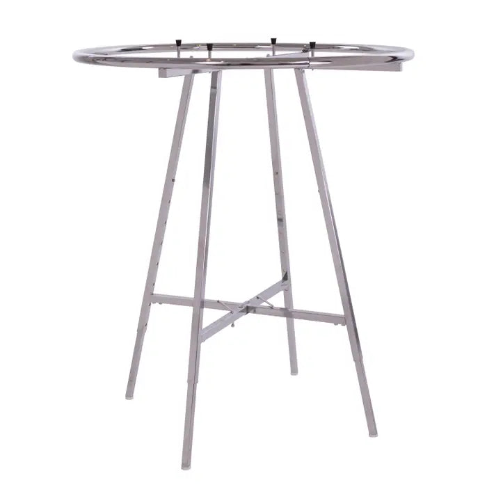 42" Diameter Round Folding Rack With Round Tubing Hangrail - Chrome Econoco K57WD