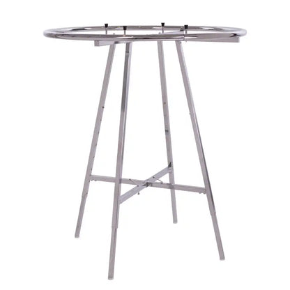 42" Diameter Round Folding Rack With Round Tubing Hangrail - Chrome Econoco K57WD