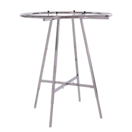 42" Diameter Round Folding Rack With Round Tubing Hangrail - Chrome Econoco K57WD