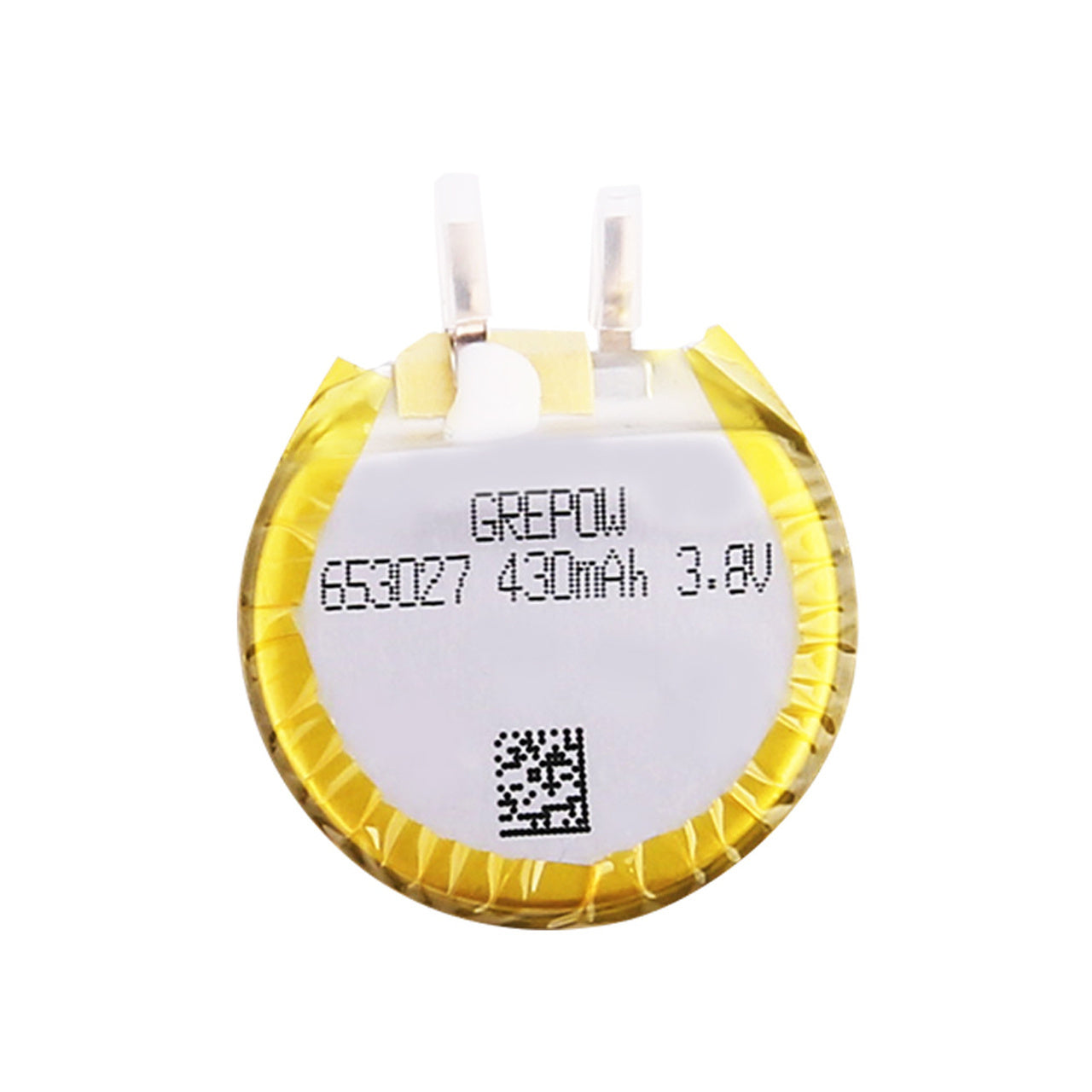 Grepow 430mAh 3.8V LiPo Round Shaped Battery 6530027