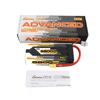 Gens Ace Advanced 6800mAh 6S1P 22.8 V 100C HardCase Lipo Battery Pack 61# With EC5 Plug