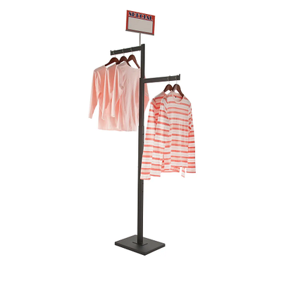 2-Way Garment Rack with Straight Arms - Rectangular Tubing Uprights Econoco K90/MAB