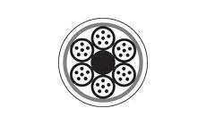 HF24 INDOOR/OUTDOOR LOOSE TUBE SINGLE JACKET RISER CABLE Type OFNR, CSA FT-4 - 2 Fiber Count