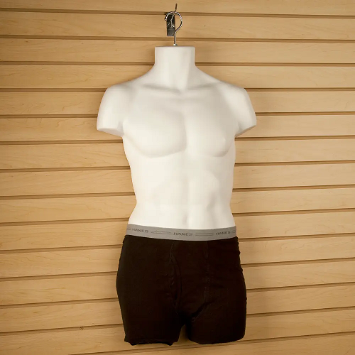 Men's Torso Forms Injection Molded Styrene Econoco MHR26/W (Pack of 12)