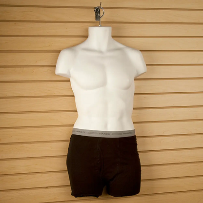 Men's Torso Forms Injection Molded Styrene Econoco MHR26/W (Pack of 12)