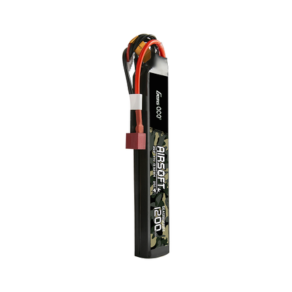 Gens Ace 1200mAh 3S1P 11.1V 25C 2X Airsoft Gun Battery With Dean Plug