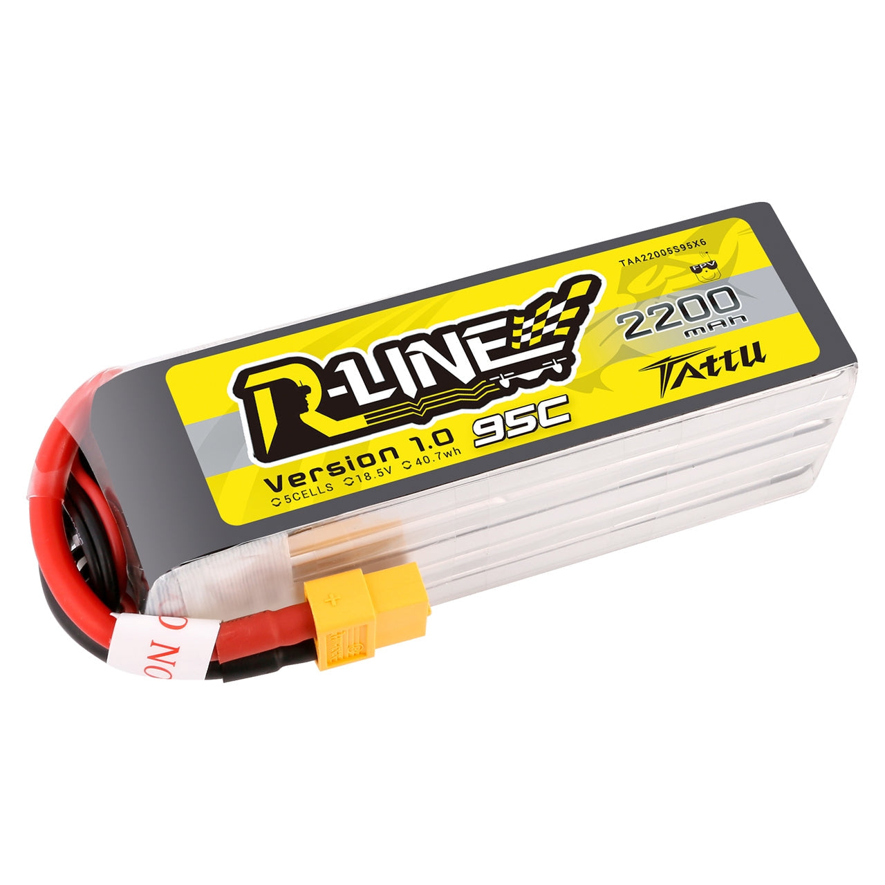 Tattu R-Line 2200mah 5S1P 18.5V 95C FPV Lipo Battery With XT60 Plug For 7" Quad