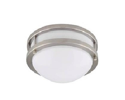 Amax Lighting LED-JR002L/NKL-W Nickel 20 Watts 120V LED Flush Mount