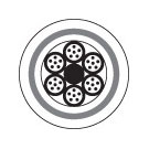 HF35 OUTSIDE PLANT LOOSE TUBE DUAL JACKET SINGLE ARMORED CABLE - 2 Fiber Count