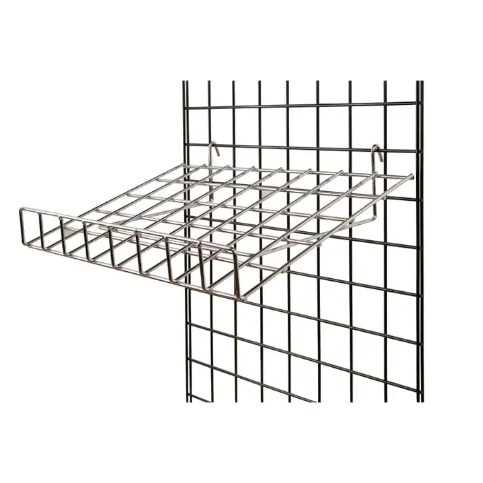 1/4" Wire Slant Shelf With Front Lip For Grid Panel Econoco GWS/91 (Pack of 4)
