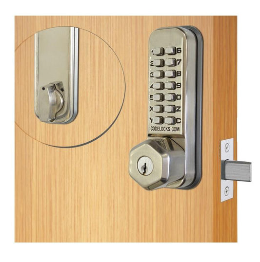 Code Locks CL210KSS Stainless Steel Tubular Deadbolt w/ Key Override