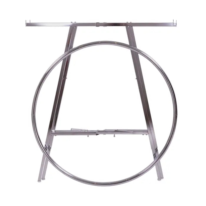 42" Diameter Round Folding Rack With Round Tubing Hangrail - Chrome Econoco K57WD