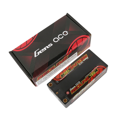 Gens Ace Redline Series 6000mAh 2S2P 7.6V 130C HardCase HV Shorty Lipo Battery