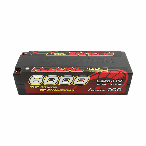 Gens Ace Redline Series 6000mAh 4S1P 15.2V 130C HardCase HV Lipo Battery