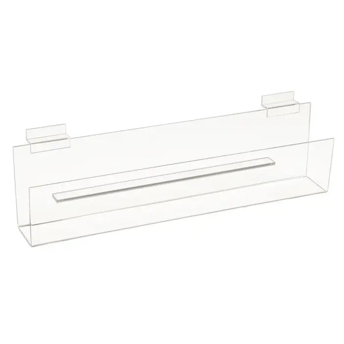 Acrylic Greeting Card Shelf with 3" Lip for Slatwall Econoco HP/GCS16 (Pack of 6)
