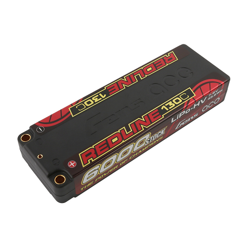 Gens Ace Redline Series 6000mAh 2S2P 7.6V 130C HardCase HV Lipo Battery