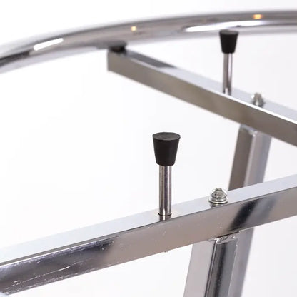 42" Diameter Round Folding Rack With Round Tubing Hangrail - Chrome Econoco K57WD