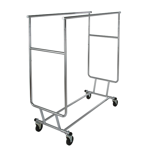 Collapsible Garment Rack w/ Double Round Tubing Hangrail Econoco RCS/3