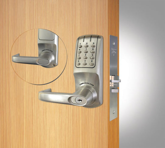 Code Locks CL5250BS Brushed Steel Mortise Lock (86 prep)