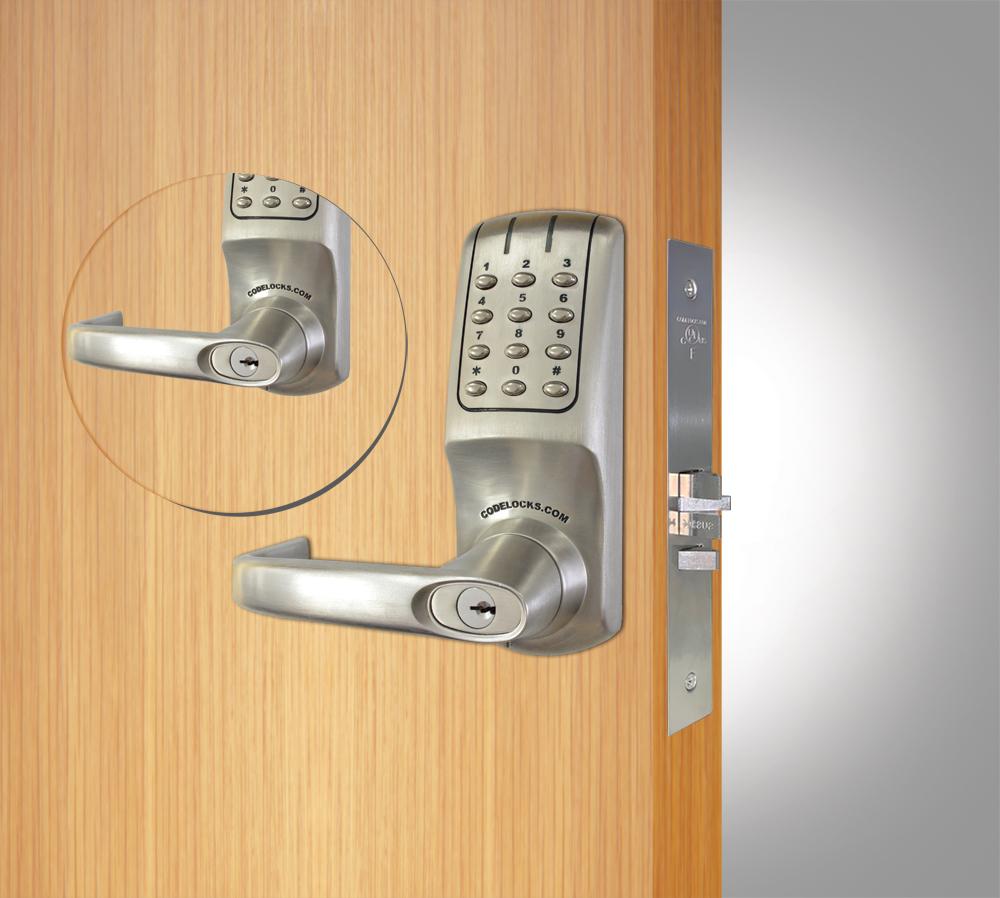 Code Locks CL5250BBBS Brushed Steel Mortise Lock (86 prep), Back to Back