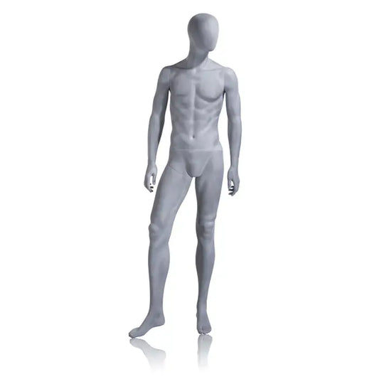 Male Mannequin - Oval Head, Arms at Side, Right Leg Slightly Bent Econoco UBM-2